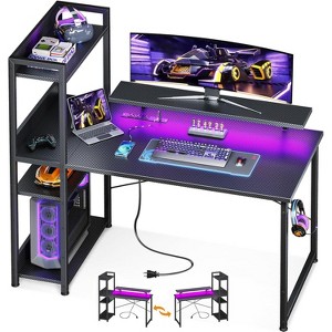 ODK Reversible Gaming Desk with USB Charging Port and LED Lights, 40 Inch Computer Desk - 1 of 3