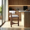 Meridian Furniture,Sacha Linen Textured Fabric Stool - 2 of 4
