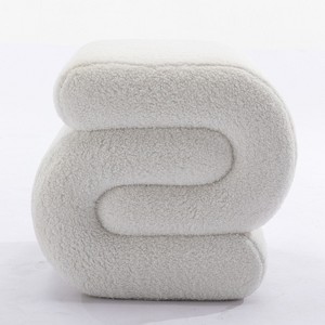 GDFStudio Mila 19.3" Teddy S-Shape Ottoman/Footstool - 1 of 4