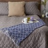 50"x60" Concentric Circles Throw Blanket Blue - Design Imports: Cotton, Hypoallergenic, Machine Washable - 3 of 4