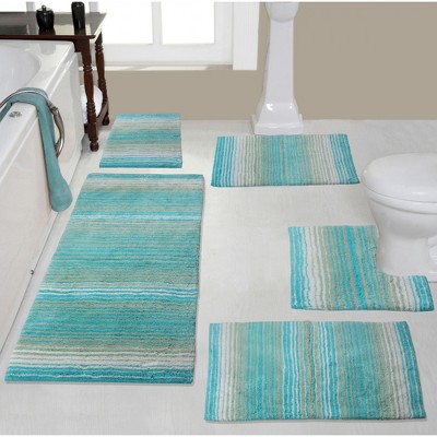 Gradiation Rug Collection Cotton Tufted Set of 5 Bath Rug Set - Home Weavers