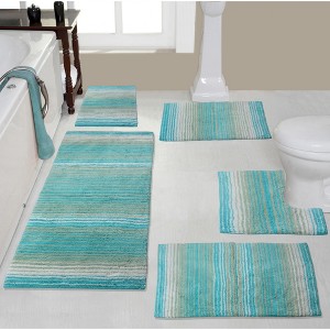 Gradiation Rug Collection Cotton Tufted Set of 5 Bath Rug Set - Home Weavers - 1 of 4
