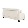 Fort Upholstered Living Room Set, 2 Pieces, Faux Leather Loveseat and Sofa - 3 of 4