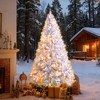 6FT Silver Pre-Lit Christmas Tree, 800 Branch Tips, 300 LED Lights, 11Modes, Hinged Full Design with Metal Stand, Perfect Indoor&Outdoor Holiday Decor - 2 of 4