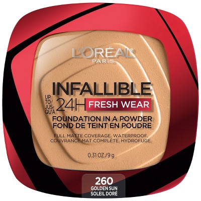 L'Oreal Paris Infallible Up to 24H Fresh Wear Foundation in a Powder - Golden Sun - 0.31oz