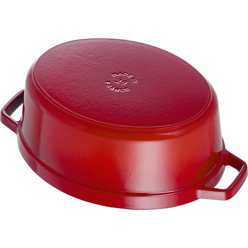 STAUB Cast Iron Oval Cocotte, Dutch Oven, 5.75-quart, serves 5-6, Made in France, 3 of 5