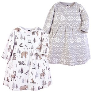 Luvable Friends Hudson Baby Long-Sleeve Dresses 2pk - 1 of 1