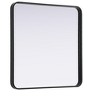 Elegant Lighting Contour Metal Square Mirror 30x30 in Black - 4 of 4