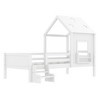 Aortzio Twin Solid Wood House Bed with Star shaped Roof, No Box Spring Needed - 3 of 4