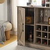 Farmhouse Coffee Bar With Adjustable Storage Shelves, Cabinet Coffee Bar With Smooth Surface, 32 Inch Hight For Kitchen-Cuddlewood - 3 of 4