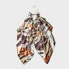 Floral Abstract Satin Bow Hair Twister with Tails - A New Day™ Brown - 2 of 3