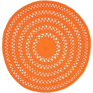 Annie Selke - Dash & Albert Bowline Navy Handwoven Indoor/Outdoor Round Rug - 1 of 4