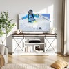 Farmhouse TV Stand for TVs Up to 65", Rustic Entertainment Center with Sliding Barn Doors - 2 of 4