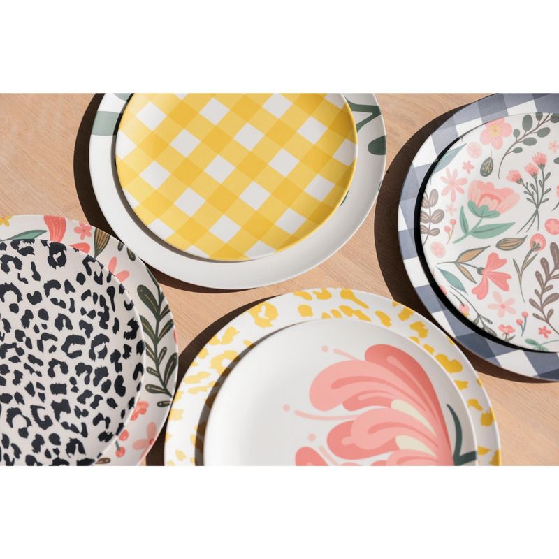 Shiraleah Ainsley Assorted Set of 4 Melamine Appetizer Plates, 4 of 6