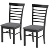 HOMCOM Wooden Dining Chairs Set, Farmhouse Upholstered Kitchen Chairs with Rubber Wood Frame for Living Room, Dining Room - 4 of 4