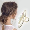 Unique Bargains Fashion Flower Hair Clips Gold Tone Colorful 1 Pc - 2 of 4
