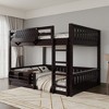Bellemave Queen Bunk Bed with Ladder and Guardrails, Pegboard and bookshelf, Espresso - 3 of 4