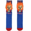Child's Play Chucky Doll Fuzzy Hair Costume Character Design Men's Crew Socks - 2 of 4