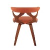Vynxaria Gardenia Mid-Century Modern Swivel Dining/Accent Chair in Walnut & Orange - 2 of 4