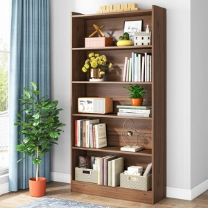 Hommoo Wood Bookcase, 72" Tall Bookshelf with 6-Tier Open Storage Shelves - 1 of 4