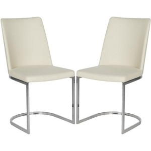 Parkston 18" H Linen Side Chair (Set of 2) - FOX2013 - Safavieh Couture - 1 of 4