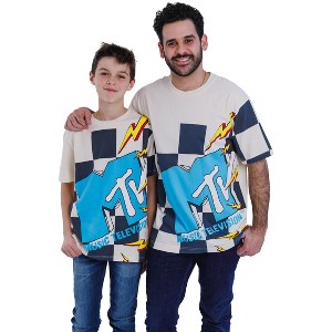 MTV Matching Family T-Shirt Checkered Logo Little Kid to Adult - 1 of 4