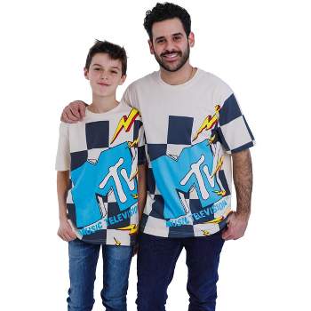 MTV Matching Family T-Shirt Checkered Logo Little Kid to Adult