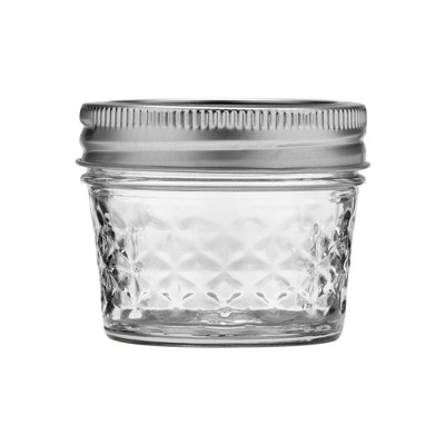 Ball 12ct 4oz Quilted Crystal Jelly Jar with Lid and Band - Regular Mouth