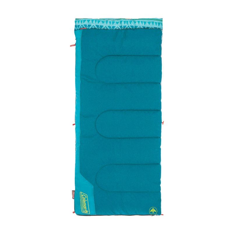 Coleman 50 Degree Youth Sleeping Bag - Turquoise, 1 of 7
