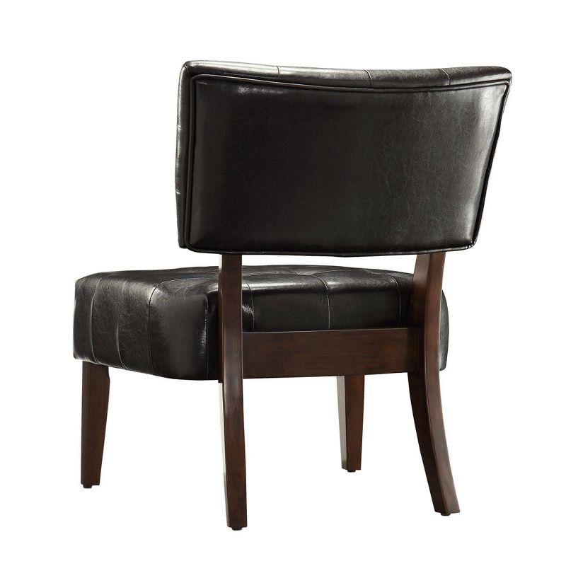 Redford Faux Leather Armless Accent Chair Brown - Inspire Q, 5 of 8