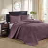 Gulches 3 Piece Queen Reversible Bedspread Set,Purple - 4 of 4