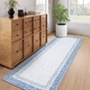 Washable Rug Modern Bordered Non Slip Rug Foldable Stain Resistant Rugs Geometric Low Pile Neutral Indoor Carpet for Bedroom Home Office Kids Room - 3 of 4