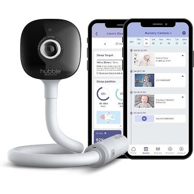 Hubble Go Baby Smart 2K UHD Baby Monitor with Advanced AI Features including Covered Face, Cry & Rollover Detection, Sleep Analytics and Sleep Trainer