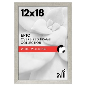 Americanflat 12x18 Poster Frame in Grey with Polished Plexiglass - Horizontal and Vertical Formats - Wall Mounted - 1 of 4
