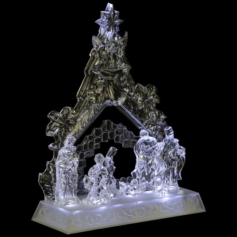 Northlight LED Lighted Nativity Scene in Stable Acrylic Christmas Decoration - 10.75", 5 of 8