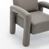 SEYNAR Modern PU Leather Accent Chair with Tubular Multifunctional Legs for Living Room Set of 2 - 4 of 4