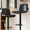 Swivel Bar Stools Set, Adjustable Counter Height Stools with Back - Modern PU Leather Bar Height Chairs for Kitchen Island, Bar, Dining Pub - 2 of 4