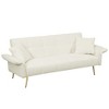 JUJABU 70" Futon Convertible Double Sofa Bed with Folding Armrests for Living Rooms and Small Spaces - 2 of 4
