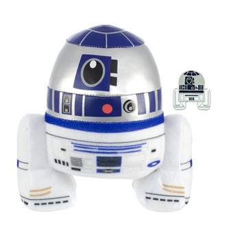Star Wars Brinquedo Squeaker de pelúcia R2-D2 de 23 cm, Brinquedo para  animais de estimação de pelúcia R2-D2 de 9 polegadas