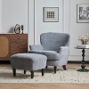 Christopher Knight Home Gerald Contemporary Boucle Upholstered Club Chair and Ottoman Set - 2 of 4