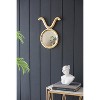 12.5inx 16inModern Gold Round Mirror with Aluminum Frame, Wall Decor for Entryway Living Room Hallway - 4 of 4