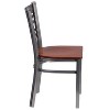 Emma and Oliver 2 Pack Clear Coated "X" Back Metal Restaurant Chair - 4 of 4
