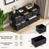 Tangkula 5 Drawers Dresser TV Stand Chest Clothes Storage Organizer with 5 Fabric Bins - 4 of 4
