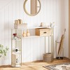 Garvee Console Table Gold Sofa Tables Narrow Entryway Table with Storage and Shelves for Living Room, Foyer, Bedroom - 4 of 4