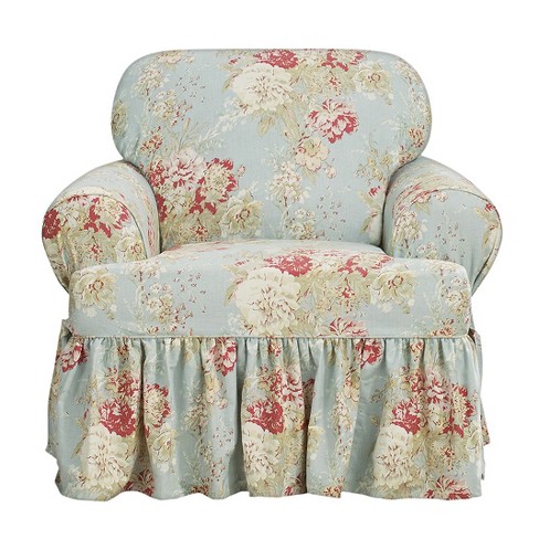 Ballad Bouquet T Chair Slipcover Robins Egg Blue Waverly Target