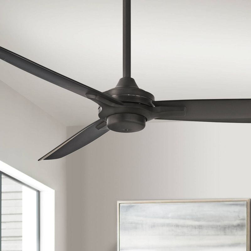 52" Minka Aire Modern Industrial 3 Blade Indoor Ceiling Fan Coal Black for Living Room Kitchen Bedroom Family Dining Home Office, 2 of 6