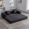 KTMBDW Sleeper Sofa Bed, Corduroy Folding Mattress Couch with Fixed-Shape Frame, Floor Sofa Lounge Couch for Living Room Bedroom - 2 of 4