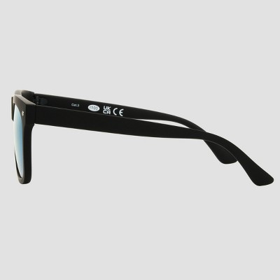Men's Matte Plastic Square Sunglasses - Original Use Black: Scratch-Resistant, UV Protection, Recycled Frame - image 4