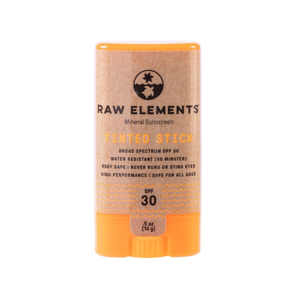 Photos - Sun Skin Care Raw Elements Tinted Mineral Sunscreen Face Stick - SPF 30 - 0.6oz