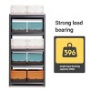 Syemin Utility Storage Shelves 5 Tier Metal Shelves Storage Garage Shelving, Heavy Duty Shelves, Adjustable Garage Shelf, Black, 35.4"*15.7"*72" - 3 of 4